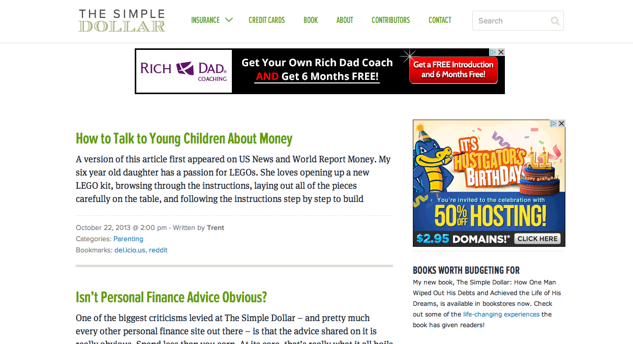 The Simple Dollar - A Great Personal Finance Website