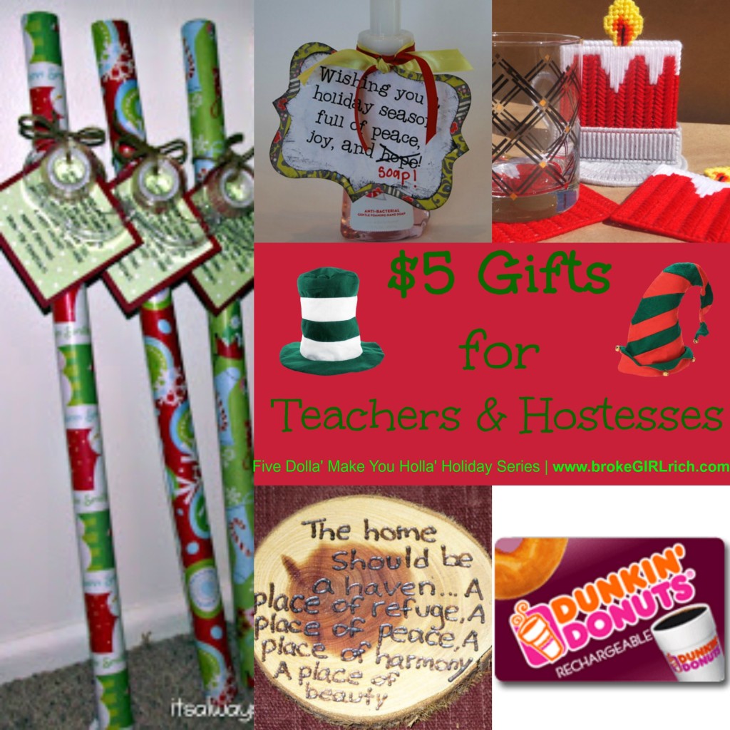 Five Dollar Gifts for Teachers and Hostesses