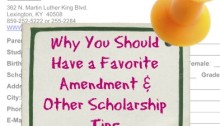 Why You Should Have a Favorite Amendment & Other Scholarship Tips