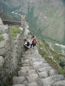 Climbing Macchu Piccu