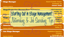 Starting Out in Stage Management: Networking & Job Searching Tips