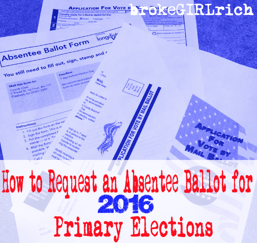 How to Request an Absentee Ballot for 2016 Primary Elections