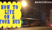 How to Live on a Tour Bus