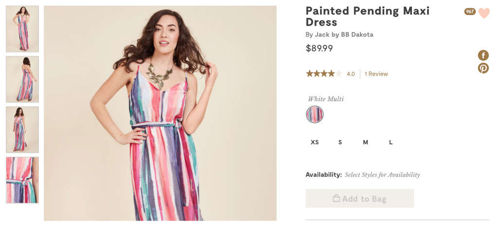 ModCloth Version - $89.99 plus Shipping