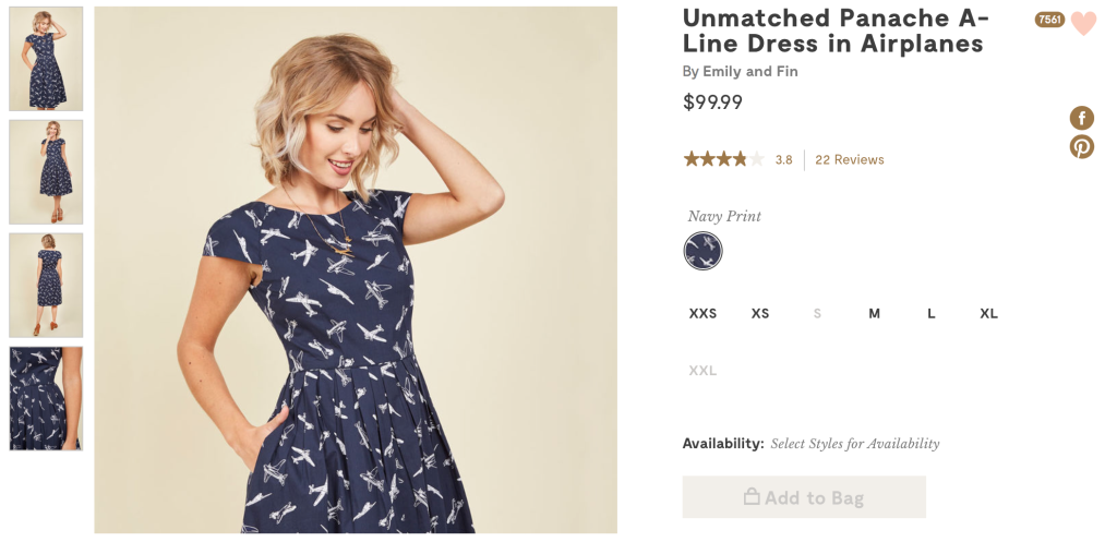 ModCloth - $99.99 plus Shipping