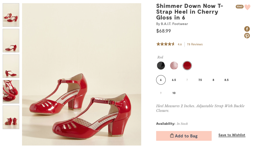 ModCloth - $68.99 plus Shipping