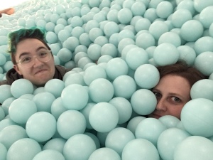 If you can ignore how unsanitary ball pits are, they're kind of fun.