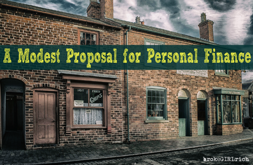 A Modest Proposal for Personal Finance