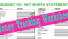 Money Tracking Worksheets