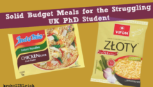 Solid Budget Meals for the Struggling UK PhD Student