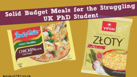 Solid Budget Meals for the Struggling UK PhD Student